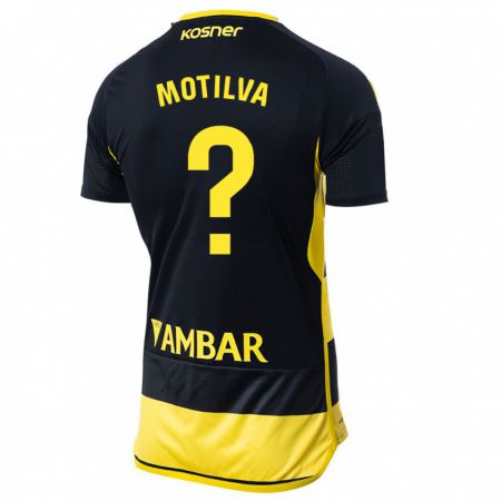 Kandiny Férfi Adrián Motilva #0 Fekete Sárga Idegenbeli Jersey 2023/24 Mez Póló Ing