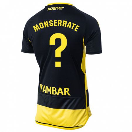 Kandiny Férfi Jano Monserrate #0 Fekete Sárga Idegenbeli Jersey 2023/24 Mez Póló Ing