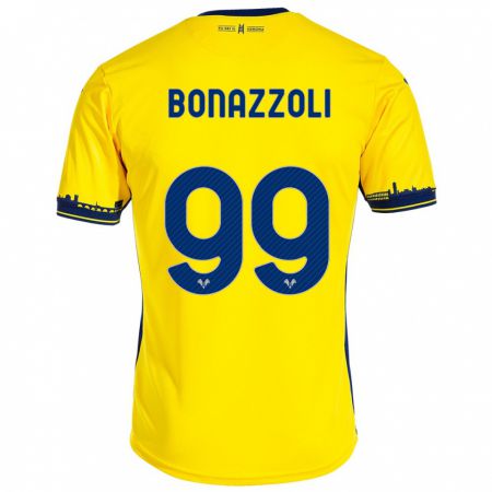 Kandiny Férfi Federico Bonazzoli #99 Sárga Idegenbeli Jersey 2023/24 Mez Póló Ing