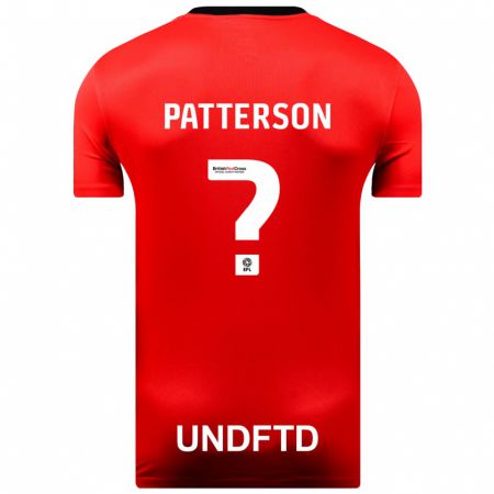 Kandiny Férfi Rico Patterson #0 Piros Idegenbeli Jersey 2023/24 Mez Póló Ing