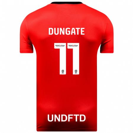 Kandiny Férfi Katie Dungate #11 Piros Idegenbeli Jersey 2023/24 Mez Póló Ing