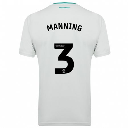 Kandiny Férfi Ryan Manning #3 Fehér Idegenbeli Jersey 2023/24 Mez Póló Ing