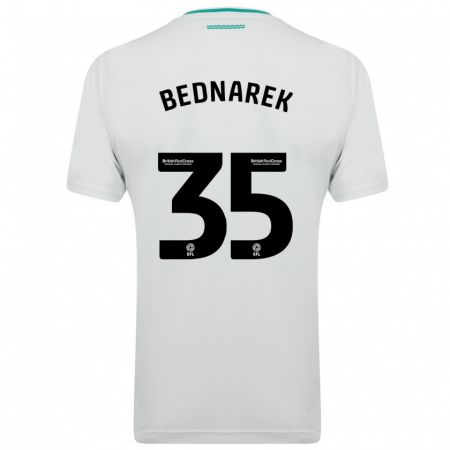 Kandiny Férfi Jan Bednarek #35 Fehér Idegenbeli Jersey 2023/24 Mez Póló Ing