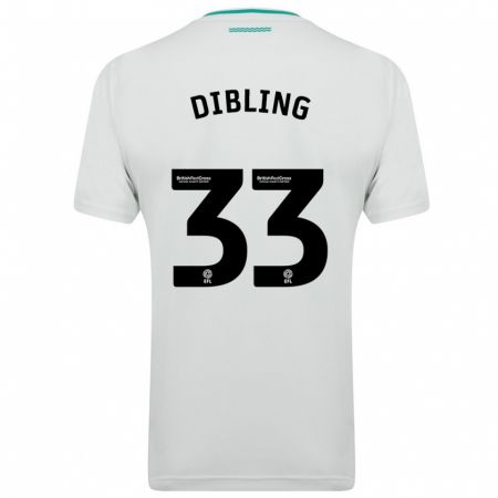 Kandiny Férfi Tyler Dibling #33 Fehér Idegenbeli Jersey 2023/24 Mez Póló Ing