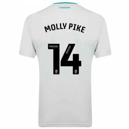 Kandiny Férfi Molly Pike #14 Fehér Idegenbeli Jersey 2023/24 Mez Póló Ing