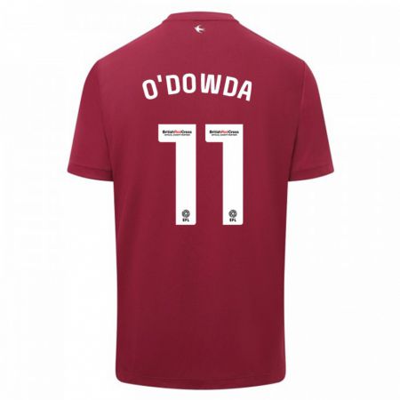 Kandiny Férfi Callum O'dowda #11 Piros Idegenbeli Jersey 2023/24 Mez Póló Ing