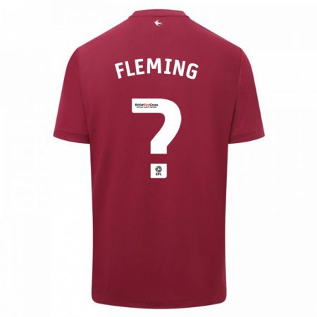 Kandiny Férfi Cole Fleming #0 Piros Idegenbeli Jersey 2023/24 Mez Póló Ing