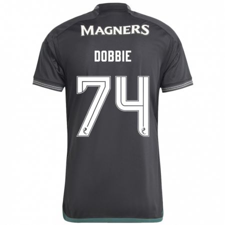 Kandiny Férfi Lewis Dobbie #74 Fekete Idegenbeli Jersey 2023/24 Mez Póló Ing