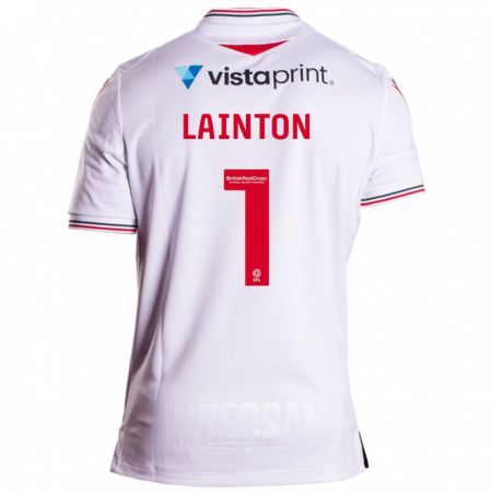 Kandiny Férfi Rob Lainton #1 Fehér Idegenbeli Jersey 2023/24 Mez Póló Ing