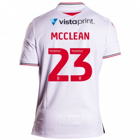 Kandiny Férfi James Mcclean #23 Fehér Idegenbeli Jersey 2023/24 Mez Póló Ing