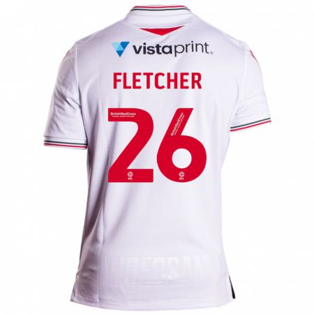 Kandiny Férfi Steven Fletcher #26 Fehér Idegenbeli Jersey 2023/24 Mez Póló Ing