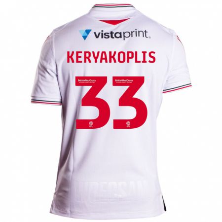 Kandiny Férfi Hannah Keryakoplis #33 Fehér Idegenbeli Jersey 2023/24 Mez Póló Ing