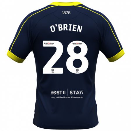 Kandiny Férfi Lewis O'brien #28 Haditengerészet Idegenbeli Jersey 2023/24 Mez Póló Ing