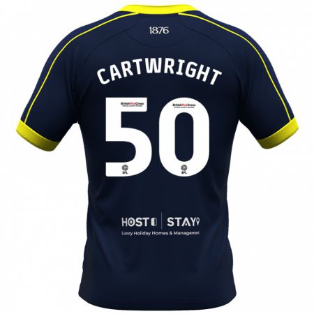 Kandiny Férfi Fin Cartwright #50 Haditengerészet Idegenbeli Jersey 2023/24 Mez Póló Ing