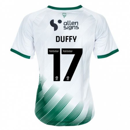 Kandiny Férfi Dylan Duffy #17 Fehér Idegenbeli Jersey 2023/24 Mez Póló Ing