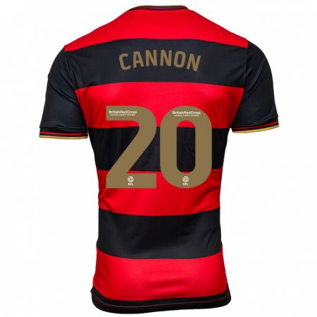 Kandiny Férfi Reggie Cannon #20 Fekete Piros Idegenbeli Jersey 2023/24 Mez Póló Ing