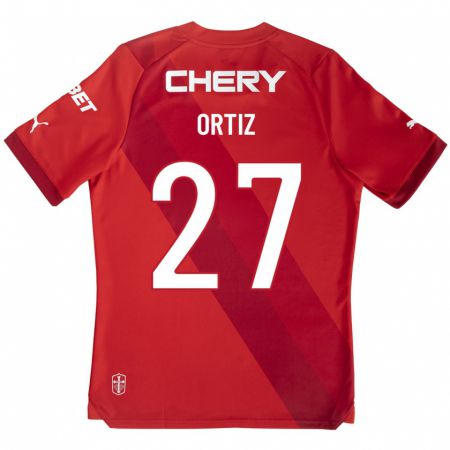 Kandiny Férfi Jorge Ortiz #27 Piros Idegenbeli Jersey 2023/24 Mez Póló Ing