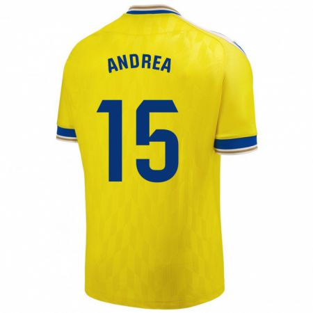 Kandiny Női Andrea Sánchez Moreno #15 Sárga Hazai Jersey 2023/24 Mez Póló Ing