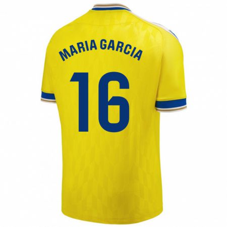 Kandiny Női Maria García Fernández #16 Sárga Hazai Jersey 2023/24 Mez Póló Ing