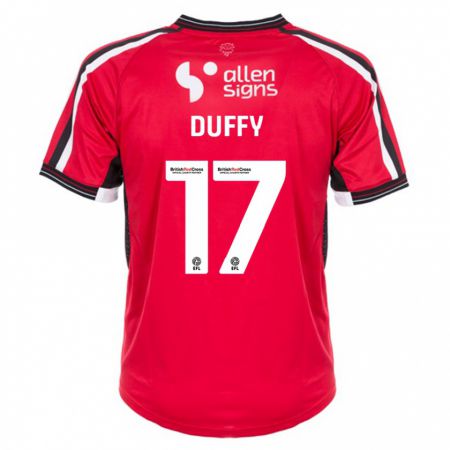 Kandiny Női Dylan Duffy #17 Piros Hazai Jersey 2023/24 Mez Póló Ing