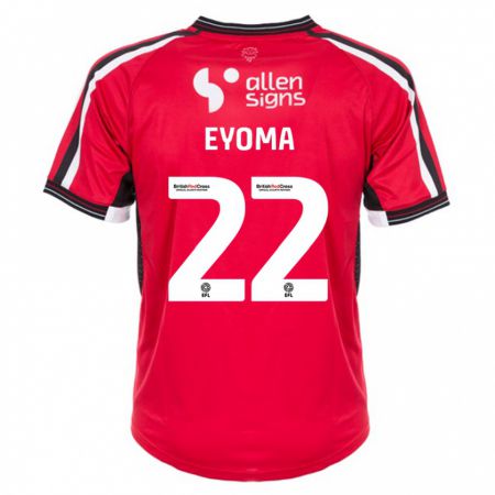 Kandiny Női Timothy Eyoma #22 Piros Hazai Jersey 2023/24 Mez Póló Ing