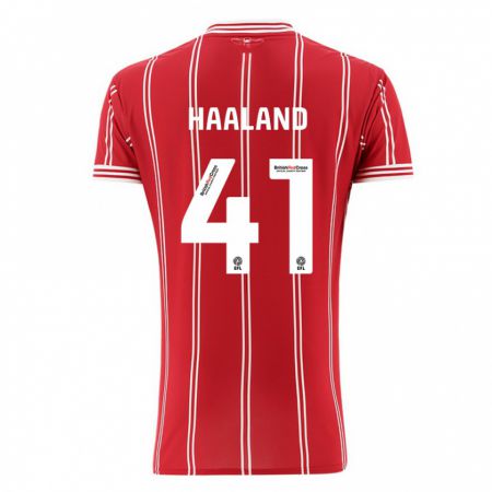 Kandiny Női Benedicte Haaland #41 Piros Hazai Jersey 2023/24 Mez Póló Ing