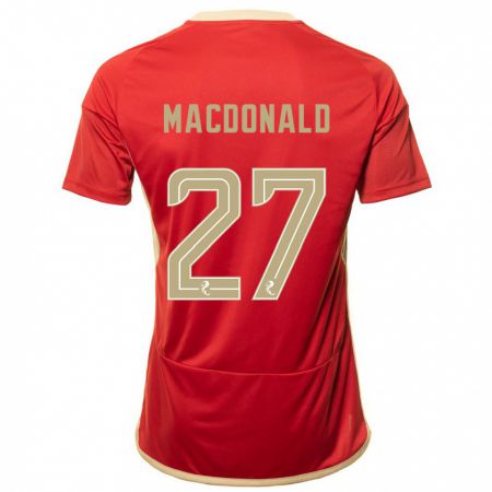 Kandiny Női Angus Macdonald #27 Piros Hazai Jersey 2023/24 Mez Póló Ing