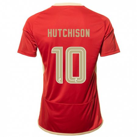 Kandiny Női Bayley Hutchison #10 Piros Hazai Jersey 2023/24 Mez Póló Ing