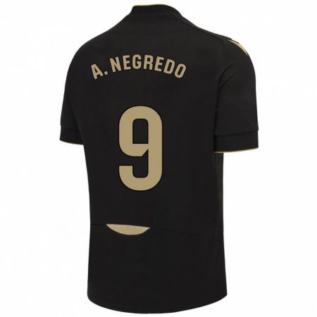 Kandiny Női Álvaro Negredo #9 Fekete Idegenbeli Jersey 2023/24 Mez Póló Ing