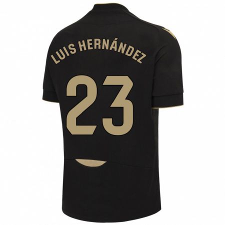 Kandiny Női Luis Hernández #23 Fekete Idegenbeli Jersey 2023/24 Mez Póló Ing