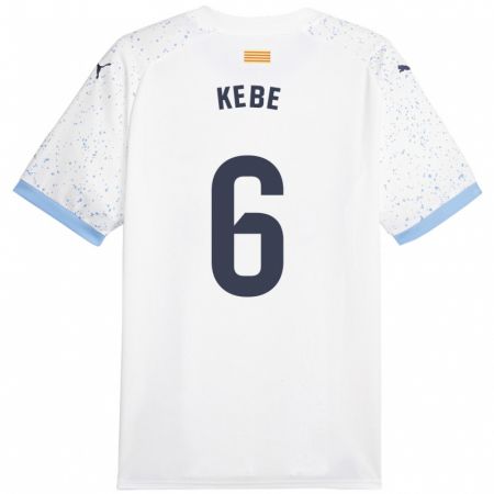 Kandiny Női Ibrahima Kébé #6 Fehér Idegenbeli Jersey 2023/24 Mez Póló Ing