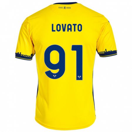 Kandiny Női Enrico Lovato #91 Sárga Idegenbeli Jersey 2023/24 Mez Póló Ing