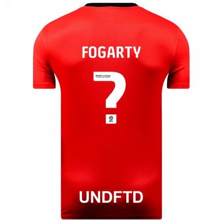 Kandiny Női Tom Fogarty #0 Piros Idegenbeli Jersey 2023/24 Mez Póló Ing