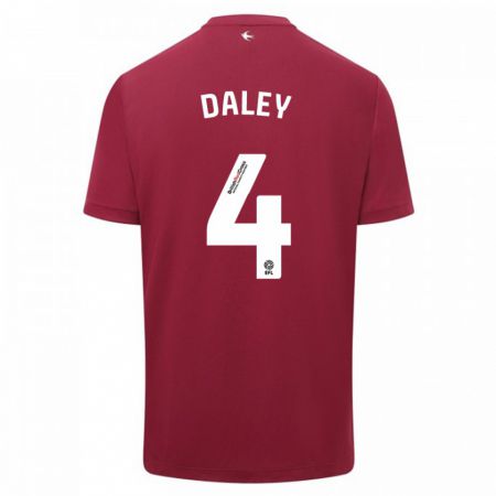 Kandiny Női Hannah Daley #4 Piros Idegenbeli Jersey 2023/24 Mez Póló Ing