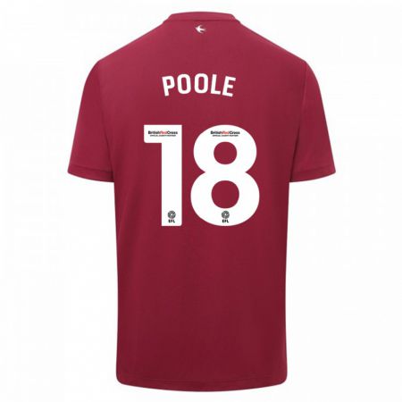 Kandiny Női Phoebie Poole #18 Piros Idegenbeli Jersey 2023/24 Mez Póló Ing