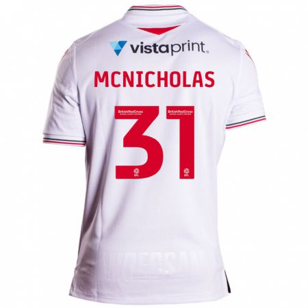 Kandiny Női Luke Mcnicholas #31 Fehér Idegenbeli Jersey 2023/24 Mez Póló Ing