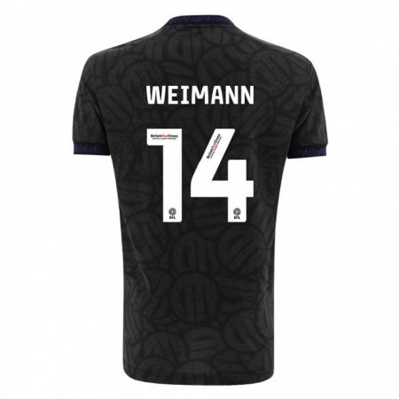 Kandiny Női Andreas Weimann #14 Fekete Idegenbeli Jersey 2023/24 Mez Póló Ing