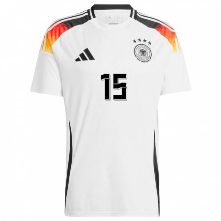 Kandiny Gyermek Németország Niklas Sule #15 Fehér Hazai Jersey 24-26 Mez Póló Ing