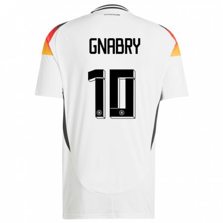 Kandiny Gyermek Németország Serge Gnabry #10 Fehér Hazai Jersey 24-26 Mez Póló Ing