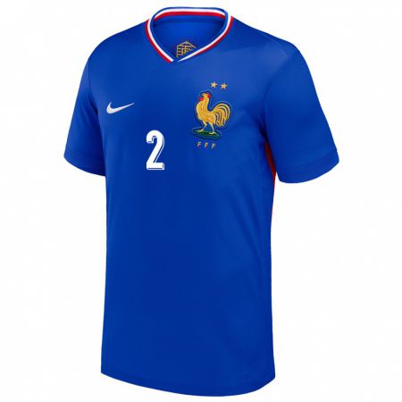 Kandiny Gyermek Franciaország Benjamin Pavard #2 Kék Hazai Jersey 24-26 Mez Póló Ing