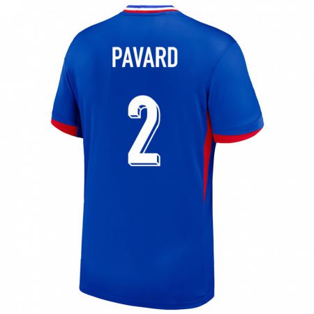 Kandiny Gyermek Franciaország Benjamin Pavard #2 Kék Hazai Jersey 24-26 Mez Póló Ing