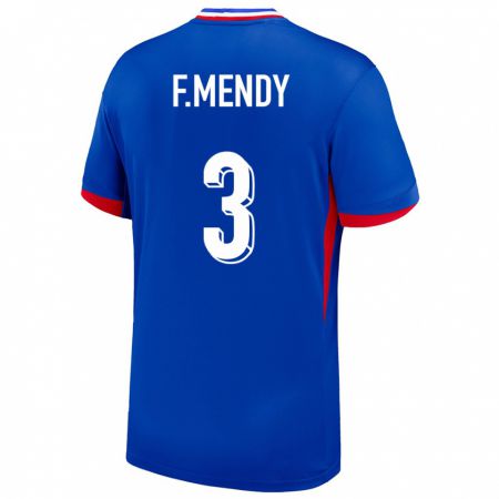 Kandiny Gyermek Franciaország Ferland Mendy #3 Kék Hazai Jersey 24-26 Mez Póló Ing