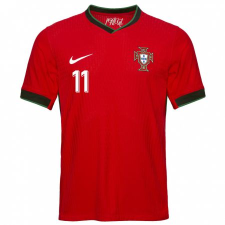 Kandiny Gyermek Portugália Joao Mario #11 Piros Hazai Jersey 24-26 Mez Póló Ing