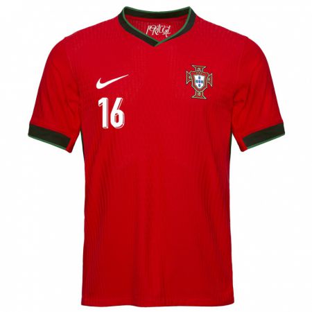 Kandiny Gyermek Portugália Matheus Nunes #16 Piros Hazai Jersey 24-26 Mez Póló Ing