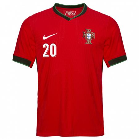 Kandiny Gyermek Portugália Fabio Silva #20 Piros Hazai Jersey 24-26 Mez Póló Ing