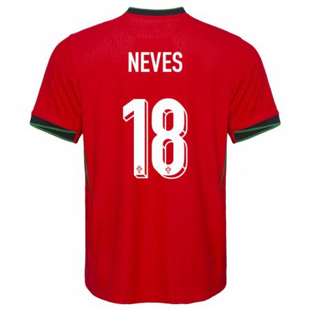 Kandiny Gyermek Portugália Ruben Neves #18 Piros Hazai Jersey 24-26 Mez Póló Ing