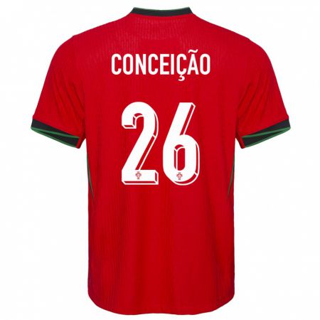 Kandiny Gyermek Portugália Francisco Conceicao #26 Piros Hazai Jersey 24-26 Mez Póló Ing