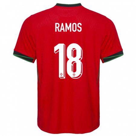 Kandiny Gyermek Portugália Goncalo Ramos #18 Piros Hazai Jersey 24-26 Mez Póló Ing