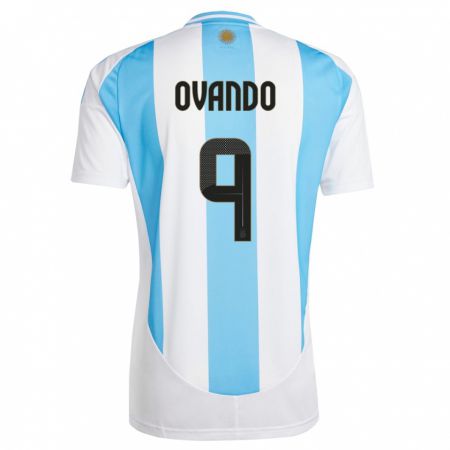 Kandiny Gyermek Argentína Lautaro Ovando #9 Fehér Kék Hazai Jersey 24-26 Mez Póló Ing