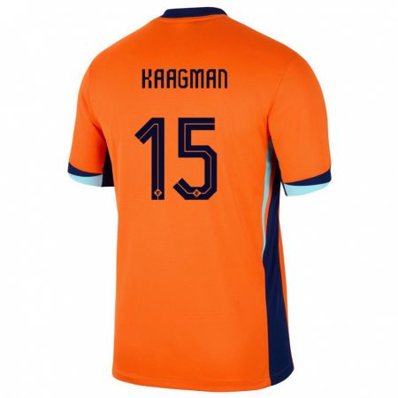 Kandiny Gyermek Hollandia Inessa Kaagman #15 Narancs Hazai Jersey 24-26 Mez Póló Ing